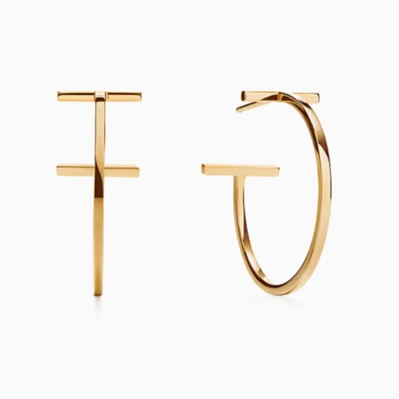 18K gold Tiffany T - Hoop Earrings - Picture 2 of 5